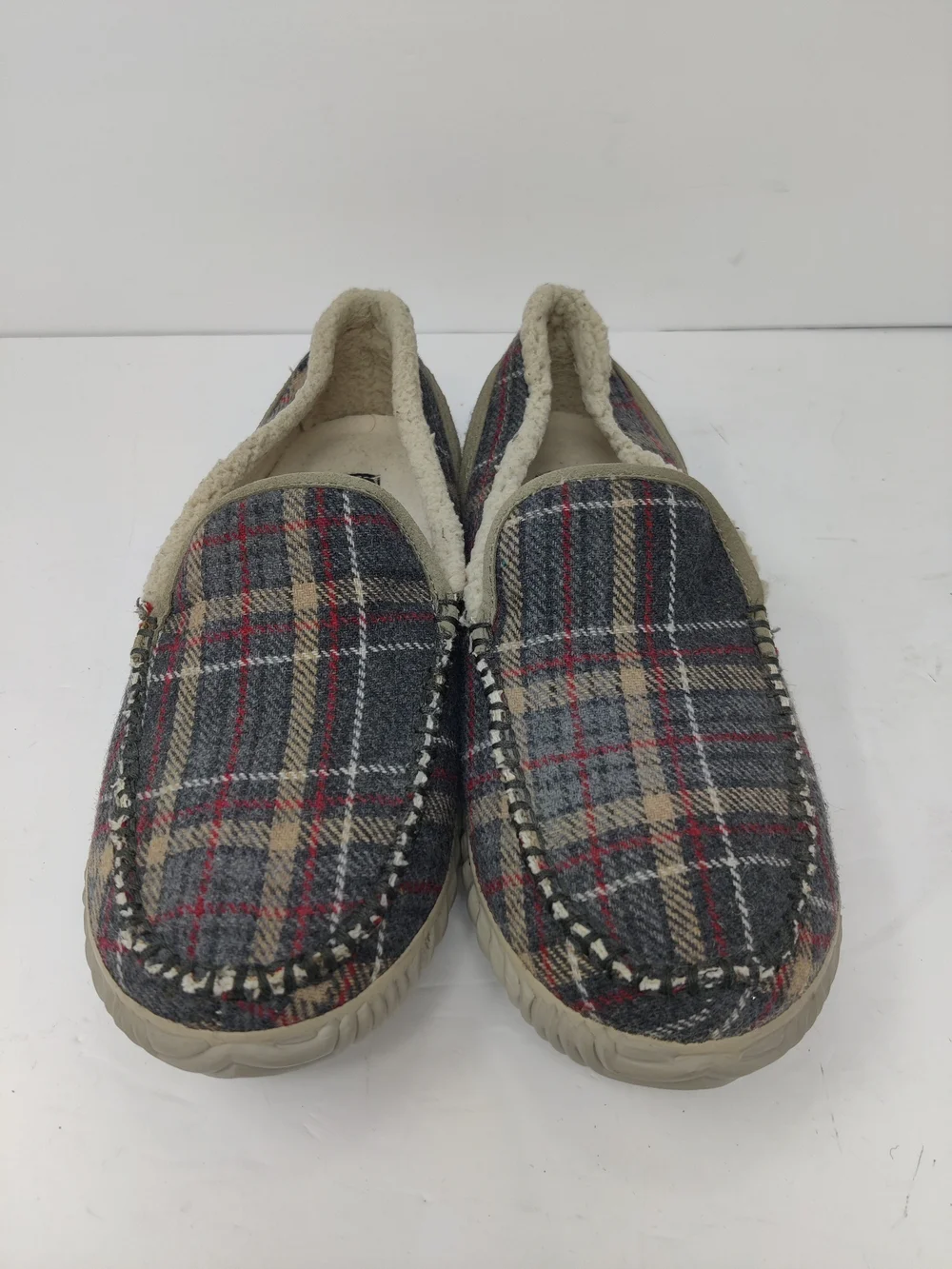 Sorel Plaid Faux Fur Lined Moc Slippers Men's 8 NM3870-271
